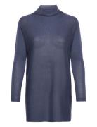 Merino Lyocell Wide Turtleneck Tops Knitwear Turtleneck Blue Cathrine ...