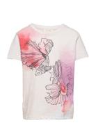 Sgji Swirling Ss Tee Tops T-shirts Short-sleeved Multi/patterned Soft ...