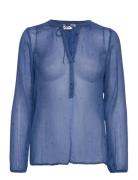 Dottiekb Blouse Tops Blouses Long-sleeved Blue Karen By Simonsen