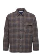 Clive Wool Shirt Designers Overshirts Multi/patterned Wood Wood