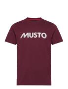 M Musto Logo Tee Sport T-shirts Short-sleeved Burgundy Musto