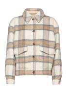 Brushed Wool Overshirt Tops Overshirts Cream WOOLRICH