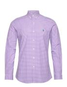 Polo Ralph Lauren Slim Fit Gingham Stretch Poplin Shirt Lila