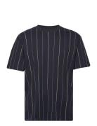 Aop Over D Tee S/S Tops T-shirts Short-sleeved Navy Lindbergh