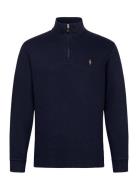 Estate-Rib Half-Zip Pullover Tops Knitwear Half Zip Jumpers Navy Polo ...