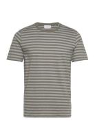 Lindbergh Striped Tee S/S Grön