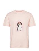 Double A By Wood Wood Ace Cute Doggy T-Shirt Rosa