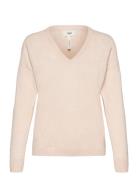 Object Objthess L/S V-Neck Knit Pullover Noos Rosa