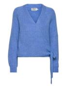 ONLY Onlmia L/S Wrap Cardigan Knt Noos Blå