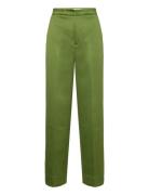 Cmshine-Pa-Wideleg Bottoms Trousers Wide Leg Green Copenhagen Muse