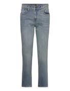 Mid-Rise Straight Ankle Jean Bottoms Jeans Straight-regular Blue Laure...