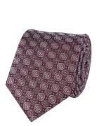 Portia 1924 Geometric Silk Tie Burgundy