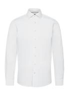 Plain Fine Twill Shirt, Wf Ls Tops Shirts Business White Lindbergh Bla...