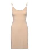 Mschbetrina Strap Dress Kort Klänning Beige MSCH Copenhagen