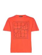 Slhelene Tee Ss Tops T-shirts & Tops Short-sleeved Orange Soaked In Lu...