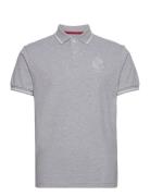 Heritage Logo Polo Tops Polos Short-sleeved Grey Hackett London