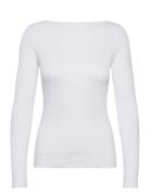Florine L/S Top Tops T-shirts & Tops Long-sleeved White A-View