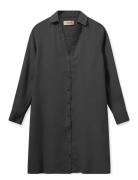 Mmrielle Linen Dress Kort Klänning Black MOS MOSH