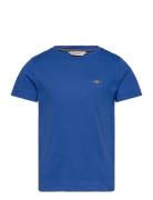 Shield Ss T-Shirt Tops T-shirts Short-sleeved Blue GANT