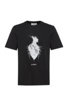 Heart Monster Regular Tee S/S Designers T-shirts Short-sleeved Black H...