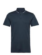 Slhleroy Ss Polo Noos Tops Polos Short-sleeved Navy Selected Homme
