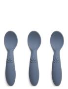 Nuuroo Ella Silic Spoon 3-Pack Blå