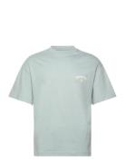 Jorsantorini Back Tee Ss Crew Neck Sn Tops T-shirts Short-sleeved Gree...