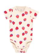 Lindex Body Short Sleeved Strawberrie Multi/patterned