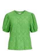 Objfeodora S/S Top Noos Tops T-shirts & Tops Short-sleeved Green Objec...