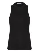 Smooth Cotton Twist Back Tank Tops T-shirts & Tops Sleeveless Black Ca...