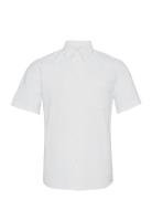 Michael Oxford Shirt Ss Designers Shirts Short-sleeved White Wood Wood