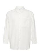 Latti Ls Linen Shirt Tops Shirts Long-sleeved Shirts White Grunt