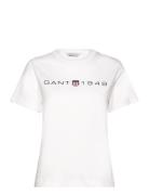 GANT Reg Printed Graphic T-Shirt Vit