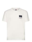 Tjm Reg Essential Cb Flag Tee Tops T-shirts Short-sleeved White Tommy ...