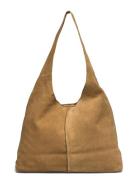 Leather Shopper Bag Shopper Väska Brown Mango