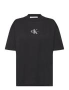 Calvin Klein Jeans Monologo Boyfriend Tee Svart