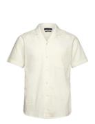 Clean Cut Copenhagen Bowling Cotton Linen Shirt S/S Kräm