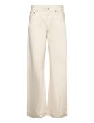 Paula High-Rise Straight Jeans Bottoms Jeans Straight-regular Cream Ma...