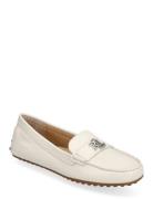 Barnsbury Nappa Leather Driver Loafers Låga Skor White Lauren Ralph La...