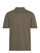 Chunky Slub Polo Shirt Tops Polos Short-sleeved Green Lyle & Scott
