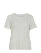 Vigardea O-Neck S/S Top Tops T-shirts & Tops Short-sleeved Cream Vila