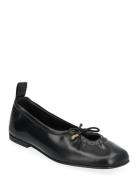 ALOHAS Rosalind Black Leather Ballet Flats Svart