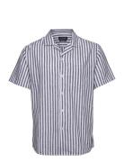 Clean Cut Copenhagen Giles Bowling Striped Shirt S/S Marinblå