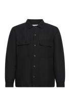 Slhmads-Linen Overshirt Ls Noos Tops Shirts Casual Black Selected Homm...