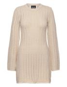 Pieces Pcjesca Ls O-Neck Knit Dress Bc Beige