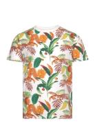 Lindbergh Aop Oasis Tee S/S Vit