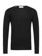 Selected Homme Slhrome Ls Knit Crew Neck Noos Svart