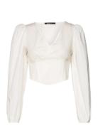 Gina Tricot Gry Blouse Vit