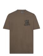 Lyle & Scott Ripple Logo T-Shirt Khaki Green