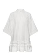 Malina Ester Embroidered Cotton Mini Dress Vit